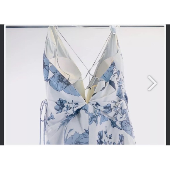 Fame And Partners Beckham Floral Ruffle Maxi Dress Pink Size 4 $249 MSRP - Picture 7 of 13